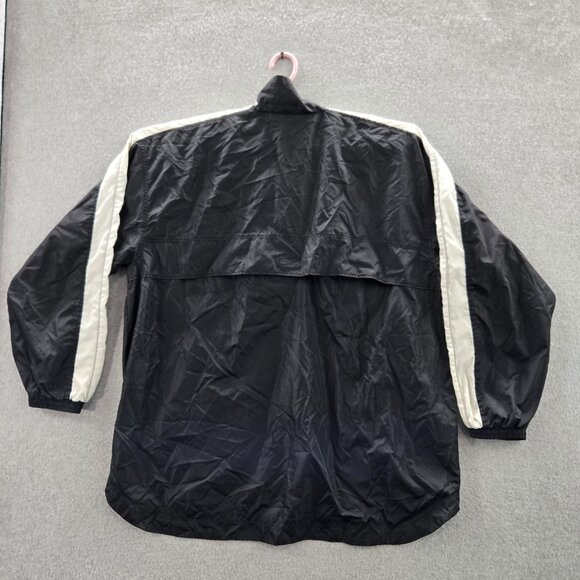 Puma Jacket M Black Nylon Polyester Windbreaker Activewear Logo Long Sleeve - Picture 5 of 8